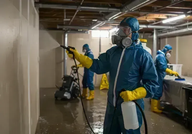 Basement Sanitization and Antimicrobial Treatment process in Bethany, WV